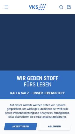 Vorschau der mobilen Webseite www.vks-kalisalz.de, Verband der Kali- und Salzindustrie e.V.
