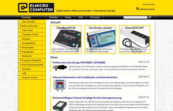 Vorschau von elmicro.com, Elektronikladen Mikrocomputer GmbH