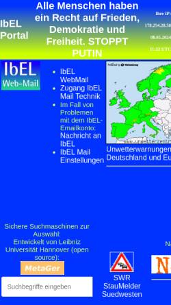 Vorschau der mobilen Webseite ibel.de, IbEL Elektronic