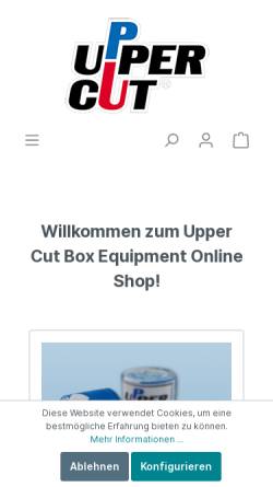 Vorschau der mobilen Webseite www.upper-cut.de, Uppercut Box-Equipment.