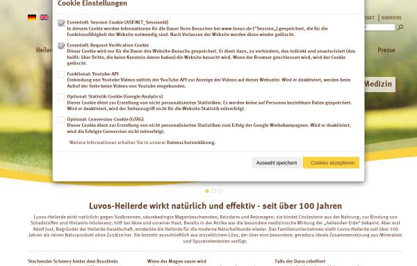 Vorschau von www.luvos.de, Heilerde in der Naturheilkunde Luvos Heilerde