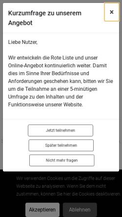 Vorschau der mobilen Webseite www.rote-liste.de, Rote Liste
