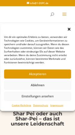 Vorschau der mobilen Webseite www.1-dspc.de, 1. Deutscher Shar-Pei Club 85 e. V.