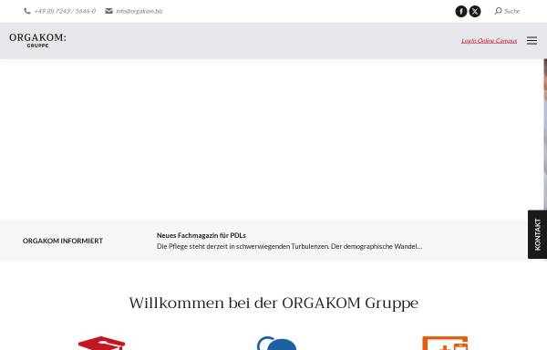 Vorschau von www.orgakom.biz, Orgakom Beratungsinstitut für Organisation und Kommunikation GmbH - Jürgen Huber