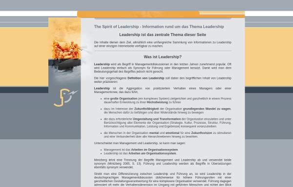 Vorschau von www.spirit-of-leadership.de, The Spirit of Leadership - JP-Consulting & Training GmbH