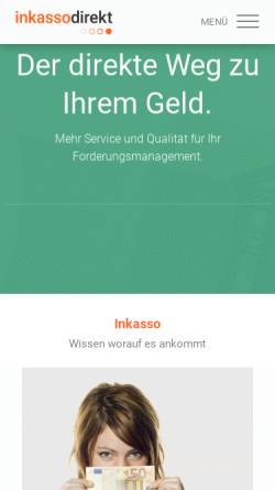 Vorschau der mobilen Webseite www.inkassodirekt.at, IDG Inkasso Direkt GmbH