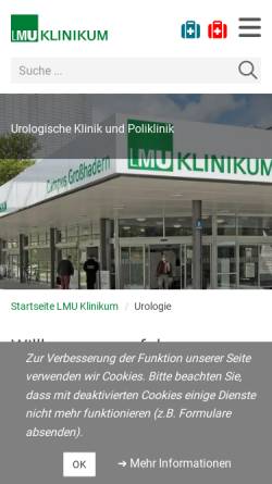 Vorschau der mobilen Webseite uro.klinikum.uni-muenchen.de, Urologische Klinik der Ludwig-Maximilians-Universität München
