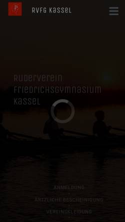 Vorschau der mobilen Webseite www.rvfg.de, Ruderverein Friedrichsgymnasium Kassel e.V. (RVFG Kassel)