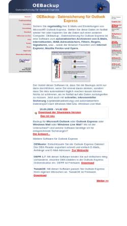 Vorschau der mobilen Webseite www.oebackup.de, OEBackup