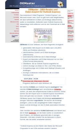 Vorschau der mobilen Webseite www.oemaster.de, OEMaster
