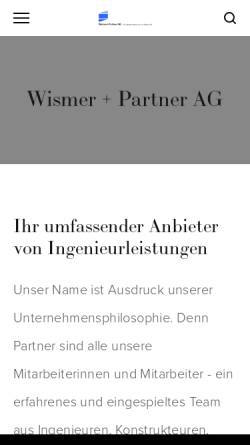 Vorschau der mobilen Webseite www.wismer-partner.ch, Wismer+Partner AG, Rotkreuz