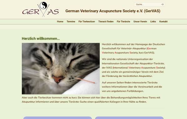 Vorschau von gervas.org, GERVAS - German Veterinary Acupuncture Society e.V.