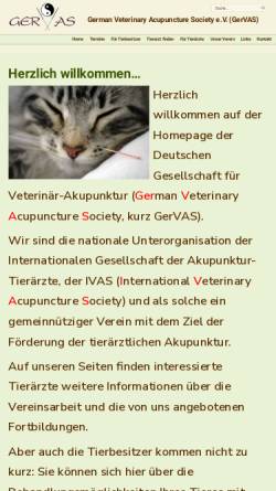 Vorschau der mobilen Webseite gervas.org, GERVAS - German Veterinary Acupuncture Society e.V.