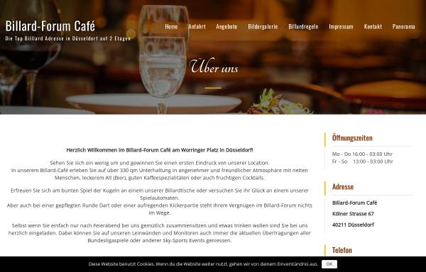 Vorschau von www.billardforumcafe.de, Cafe Billard-Forum