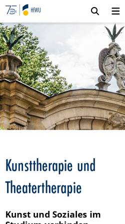 Vorschau der mobilen Webseite www.hkt-nuertingen.de, Hochschule für Kunsttherapie Nürtingen