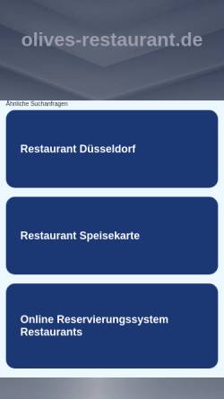 Vorschau der mobilen Webseite www.olives-restaurant.de, Olives
