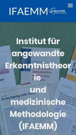 Vorschau der mobilen Webseite www.ifaemm.de, Institut für angewandte Erkenntnistheorie und medizinische Methodologie - IFAEMM