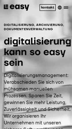 Vorschau der mobilen Webseite www.easy.de, Easy Software AG