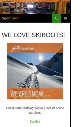Vorschau der mobilen Webseite www.ski-schuh.de, Sport und Freizeit Krön