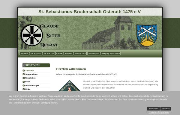 Vorschau von www.bruderschaft-osterath.de, Sankt Sebastianus Bruderschaft Osterath 1475 e. V.