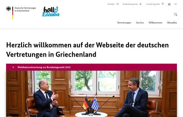 Vorschau von www.griechenland.diplo.de, Griechenland, deutsche Botschaft in Athen