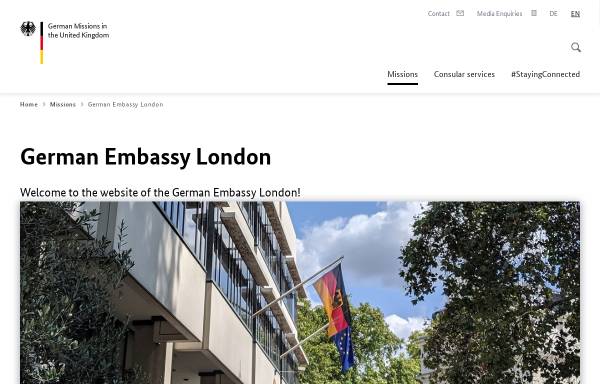Vorschau von london.diplo.de, Großbritannien/Vereinigtes Königreich, deutsche Botschaft in London