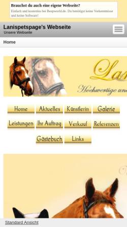 Vorschau der mobilen Webseite lanispetspage.beepworld.de, Nalani