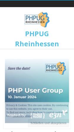 Vorschau der mobilen Webseite phpug-rheinhessen.de, PHP Usergroup Rheinhessen