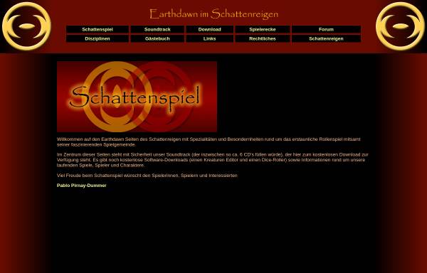 Vorschau von www.schattenreigen.de, Earthdawn im Schattenreigen