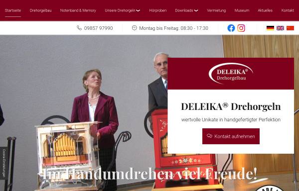 Vorschau von www.deleika.de, Deleika - Drehorgelbau