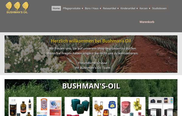 Vorschau von www.bushmans-oil.ch, Bushmans Oil