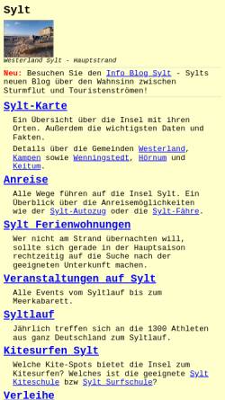 Vorschau der mobilen Webseite www.sylt.cd, Insel Sylt
