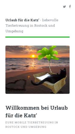 Vorschau der mobilen Webseite www.catsitting-rostock.de, Catsitting-HRO