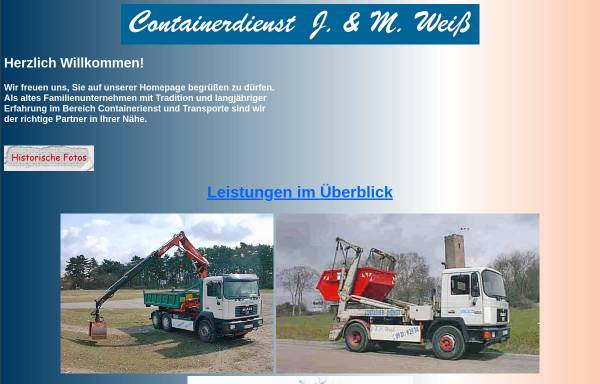Vorschau von www.container-weiss.de, Containerdienst J. & M. Weiß