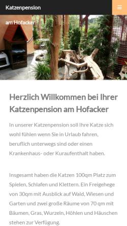 Vorschau der mobilen Webseite katzen-pension.com, Katzenpension am Hofacker