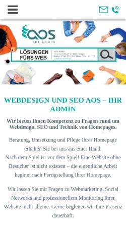 Vorschau der mobilen Webseite www.aos-design.de, AOS - Design