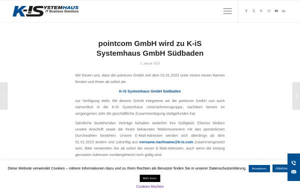 Vorschau von www.pointcom.de, Pointcom GmbH Waldkirch