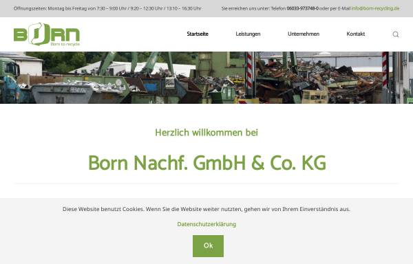 Vorschau von www.born-recycling.de, Karl Born GmbH & Co. KG