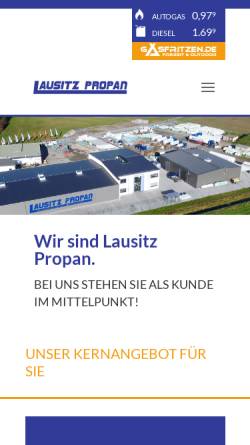 Vorschau der mobilen Webseite www.lausitz-propan.de, Lausitz-Propan GmbH