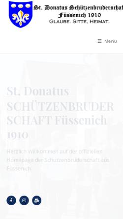 Vorschau der mobilen Webseite alle10.de, Sankt Donatus Schützenbruderschaft Füssenich e.V. 1910