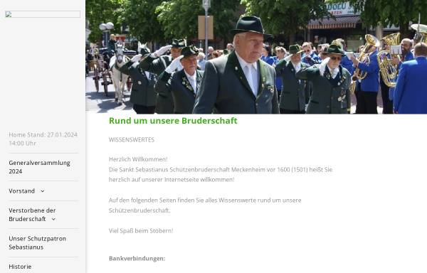 Vorschau von www.schuetzen-meckenheim.de, Sankt Sebastianus Schützenbruderschaft