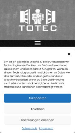 Vorschau der mobilen Webseite totec.de, TOTEC Soundsercvice