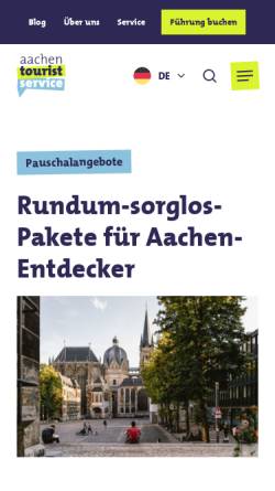Vorschau der mobilen Webseite www.aachen-pauschalen.de, Aachen Pauschal-Angebote