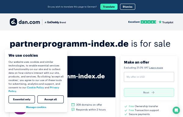 Vorschau von www.partnerprogramm-index.de, Partnerprogramm-Index.de