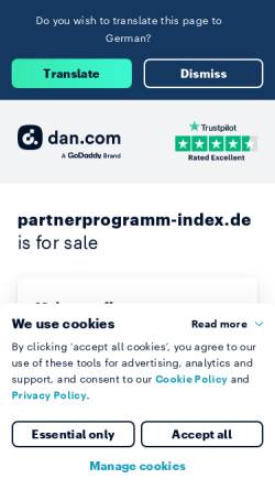Vorschau der mobilen Webseite www.partnerprogramm-index.de, Partnerprogramm-Index.de