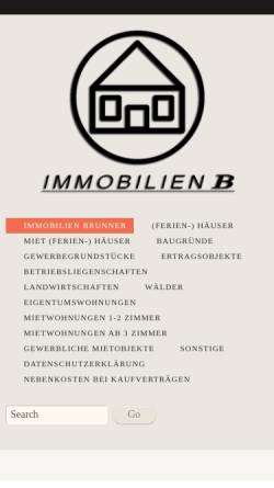 Vorschau der mobilen Webseite www.immobilien-brunner.com, Immobilien Brunner