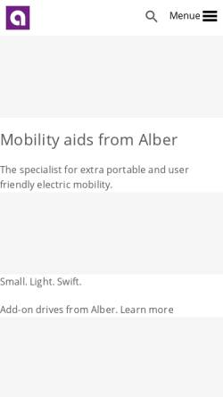 Vorschau der mobilen Webseite www.alber.de, Alber GmbH