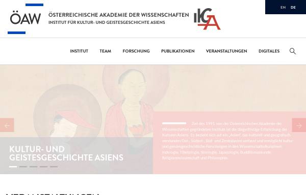 Vorschau von ikga.oeaw.ac.at, Institut für Kultur- und Geistesgeschichte Asiens