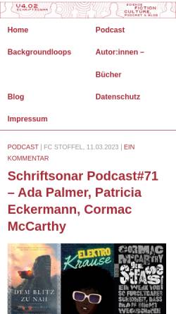 Vorschau der mobilen Webseite www.schriftsonar.de, Schriftsonar