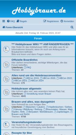 Vorschau der mobilen Webseite hobbybrauer.de, Hobbybrauer.de